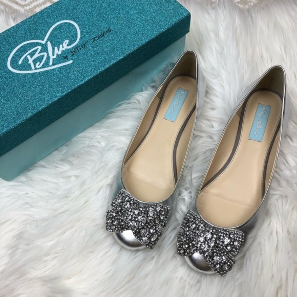 Betsey Johnson SB Ever Ballet Flat Silver Jewels